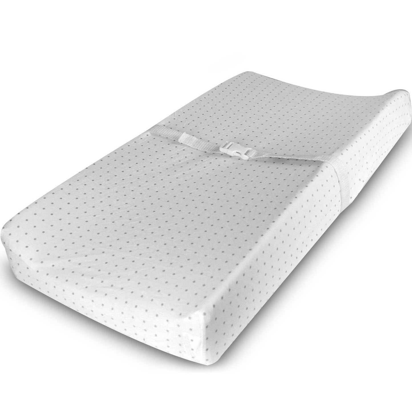Changing Pad Cover Cradle Bassinet Sheets Fitted Jersey Cotton 2 Pack Grey/White