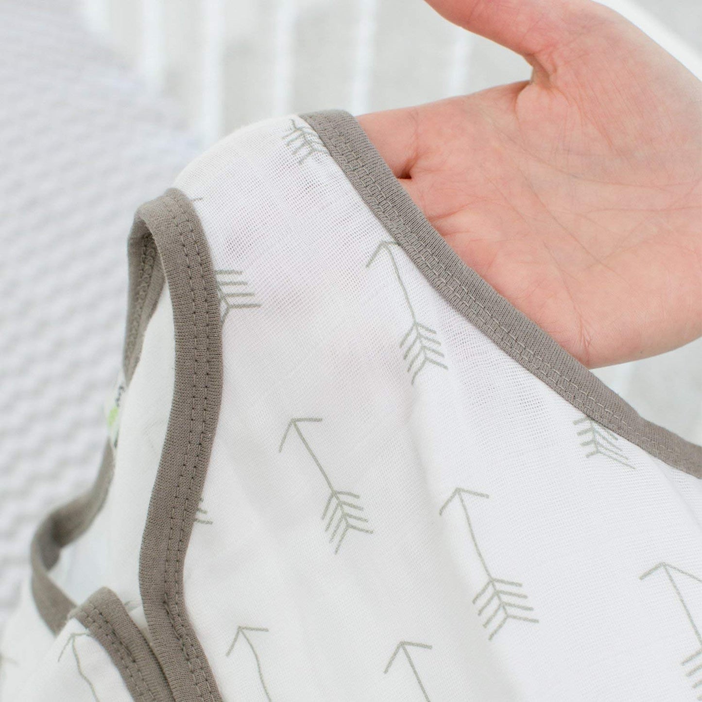 Muslin Baby Sleeping Bag Wearable Blanket Sack for Sleep Medium 6-12 Months Grey