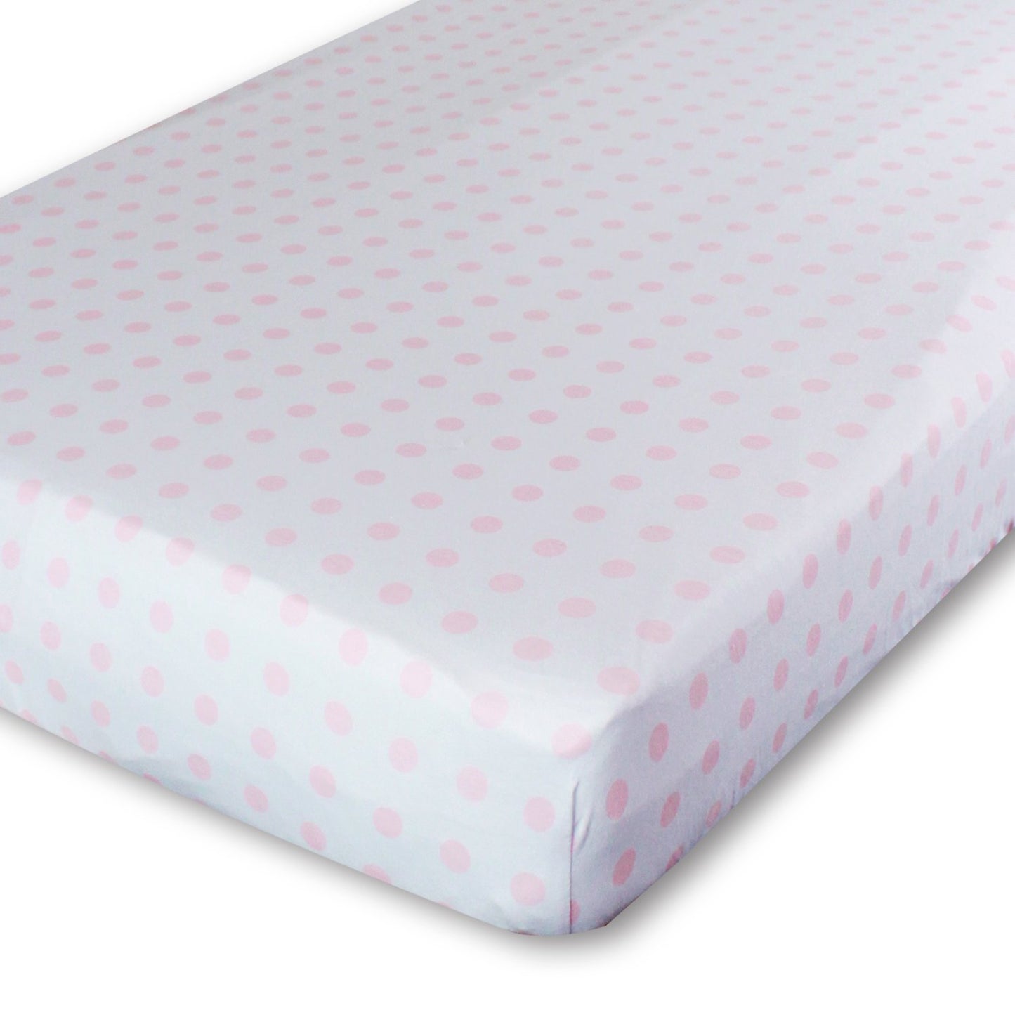 Toddler Bedding Fitted Jersey Cotton (2 Pack) Pink Polka Dot, Chevron