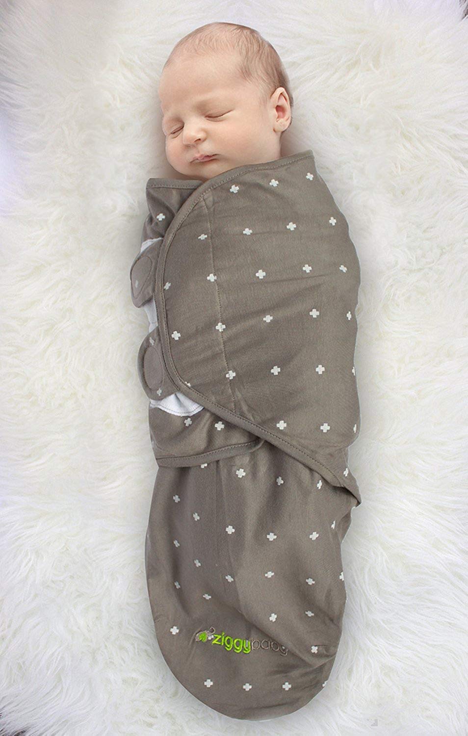 Swaddle Blanket, Adjustable Infant Baby Wrap, Soft Cotton in Ultra Grey