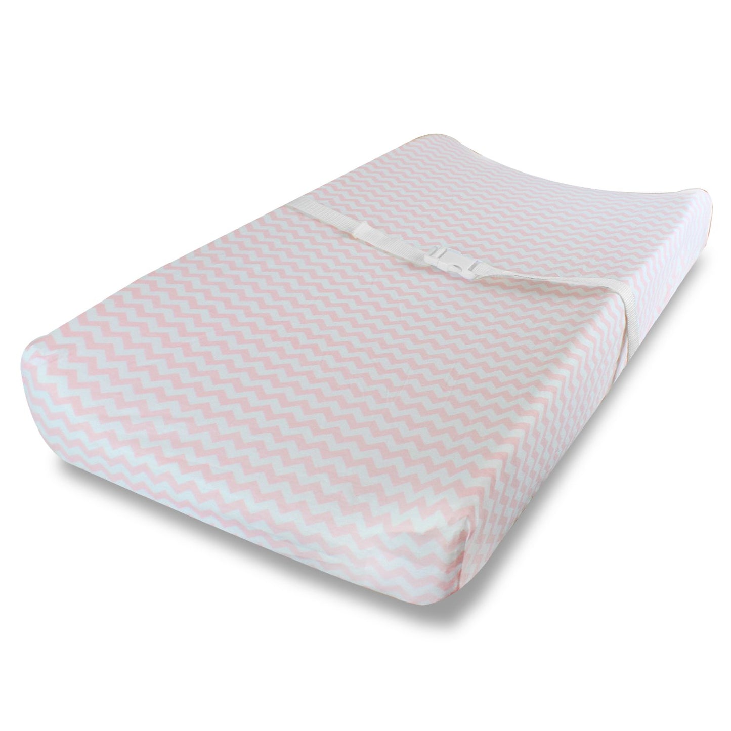 Changing Pad Covers, Cradle Bassinet Sheets Fitted Jersey Cotton (2 Pack) Pink, White